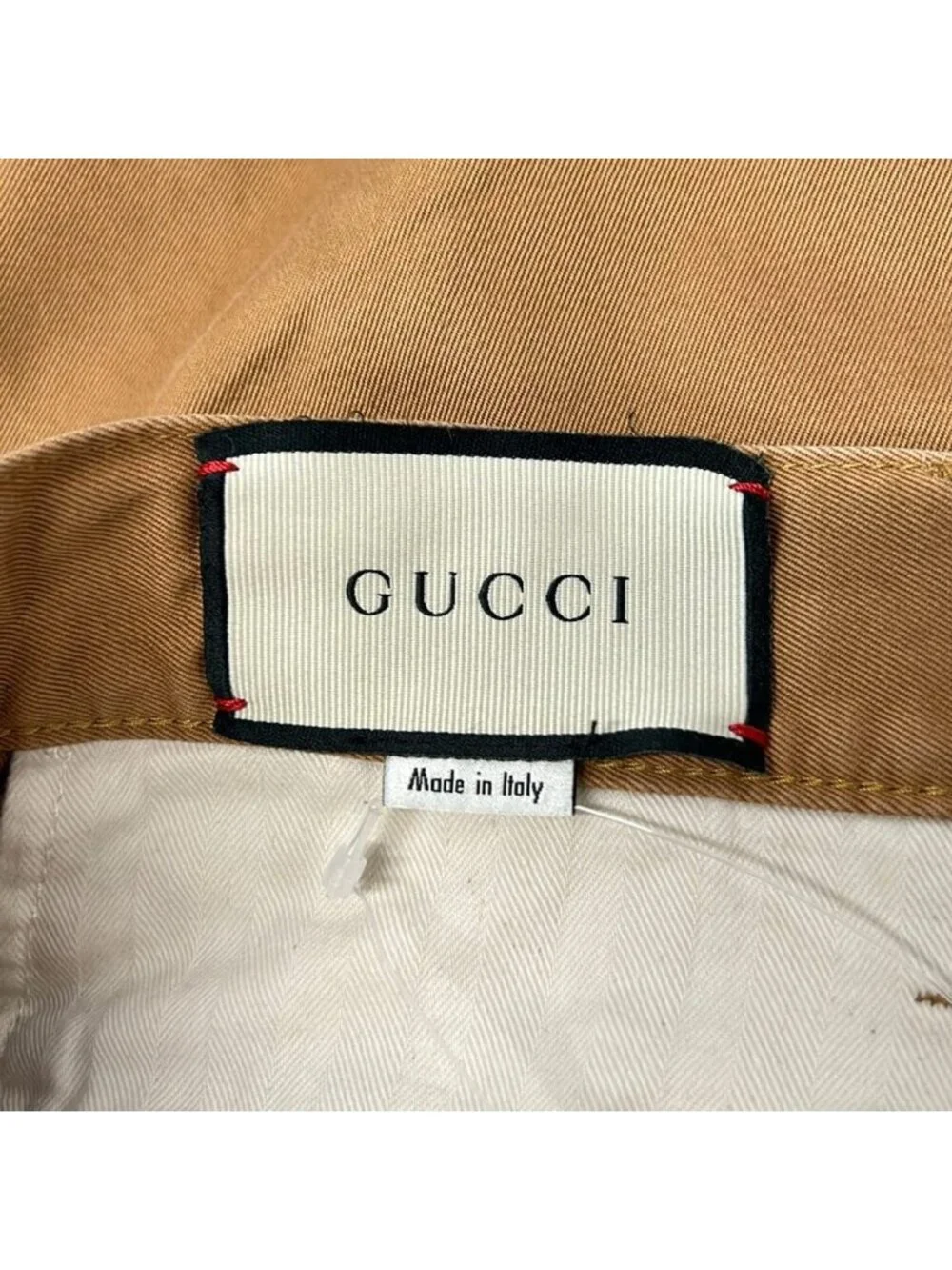 Gucci Pants S Light Brown Straight Chino Button Fly Cotton
